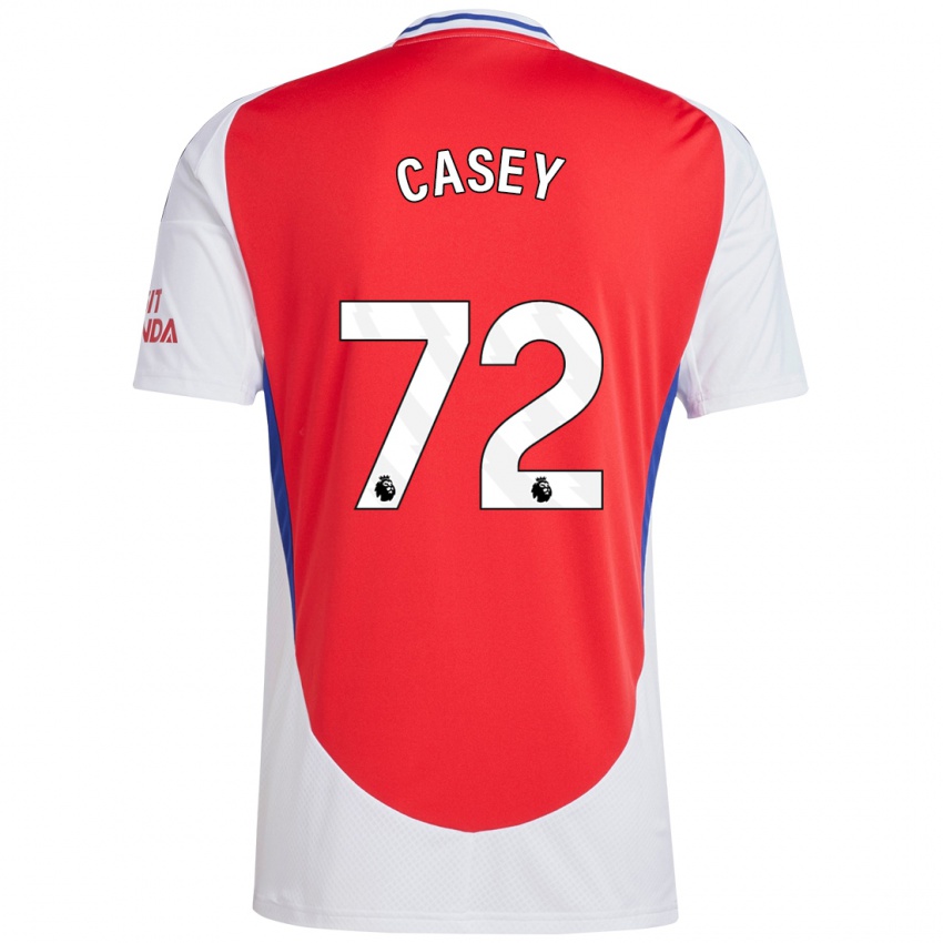 Hombre Camiseta Dan Casey #72 Rojo Blanco 1ª Equipación 2024/25 La Camisa México