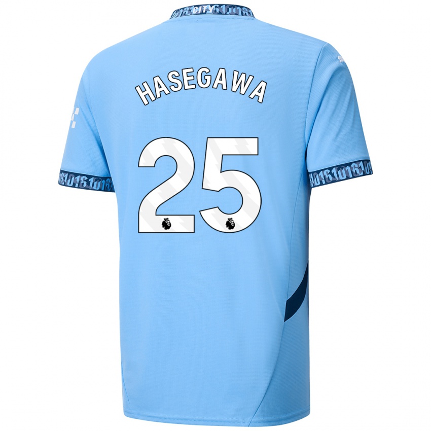 Hombre Camiseta Yui Hasegawa #25 Azul Marino 1ª Equipación 2024/25 La Camisa México