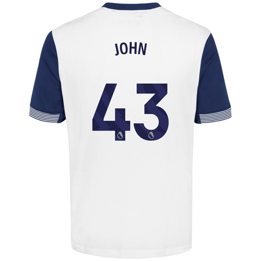 Hombre Camiseta Nile John #43 Blanco Azul 1ª Equipación 2024/25 La Camisa México