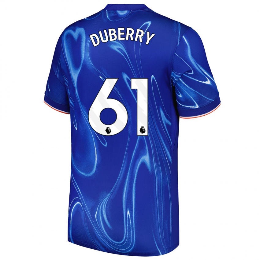 Hombre Camiseta Zain Silcott-Duberry #61 Azul Blanco 1ª Equipación 2024/25 La Camisa México