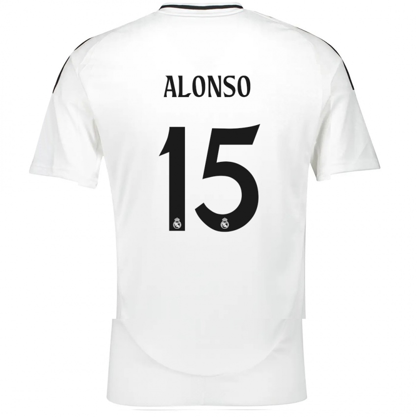 Hombre Camiseta Borja Alonso #15 Blanco 1ª Equipación 2024/25 La Camisa México