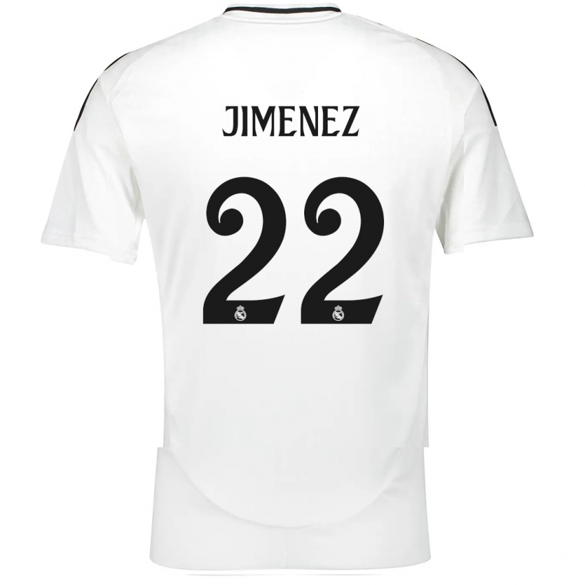 Hombre Camiseta David Jimenez #22 Blanco 1ª Equipación 2024/25 La Camisa México