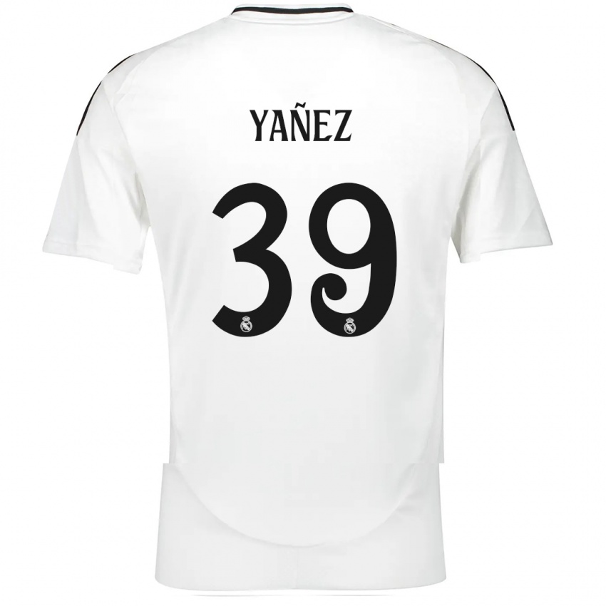 Hombre Camiseta Daniel Yañez #39 Blanco 1ª Equipación 2024/25 La Camisa México