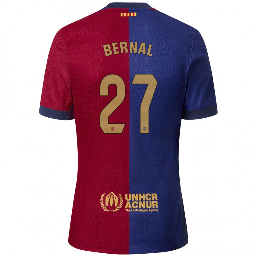 Hombre Camiseta Marc Bernal #27 Azul Rojo 1ª Equipación 2024/25 La Camisa México