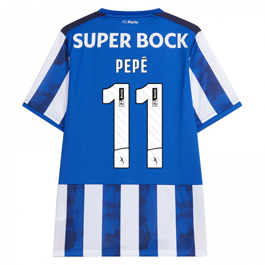 Hombre Camiseta Pepe #11 Azul Blanco 1ª Equipación 2024/25 La Camisa México