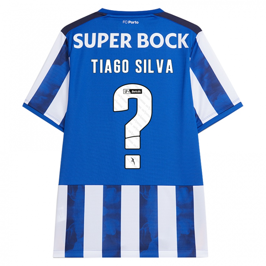 Hombre Camiseta Tiago Silva #0 Azul Blanco 1ª Equipación 2024/25 La Camisa México