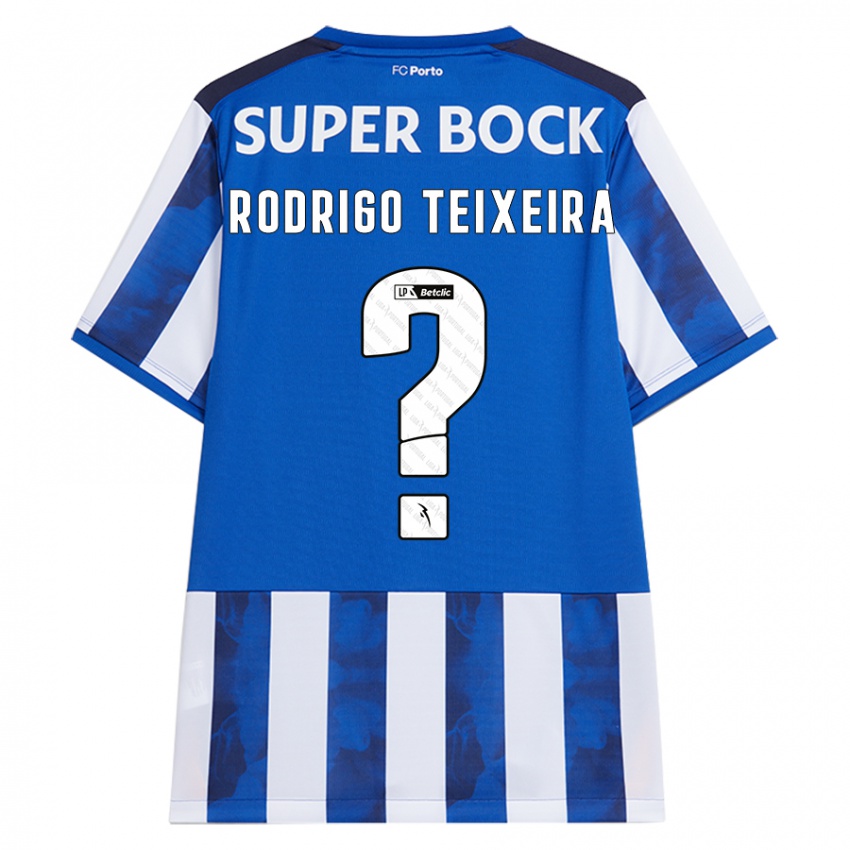 Hombre Camiseta Rodrigo Teixeira #0 Azul Blanco 1ª Equipación 2024/25 La Camisa México