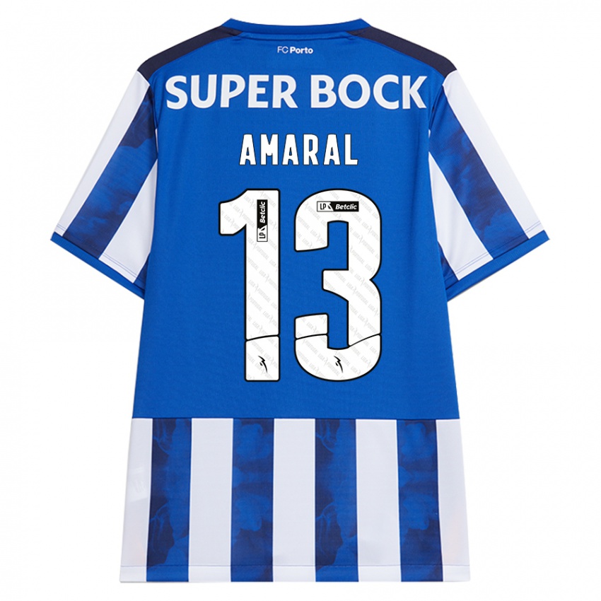 Hombre Camiseta Fábio Amaral #13 Azul Blanco 1ª Equipación 2024/25 La Camisa México