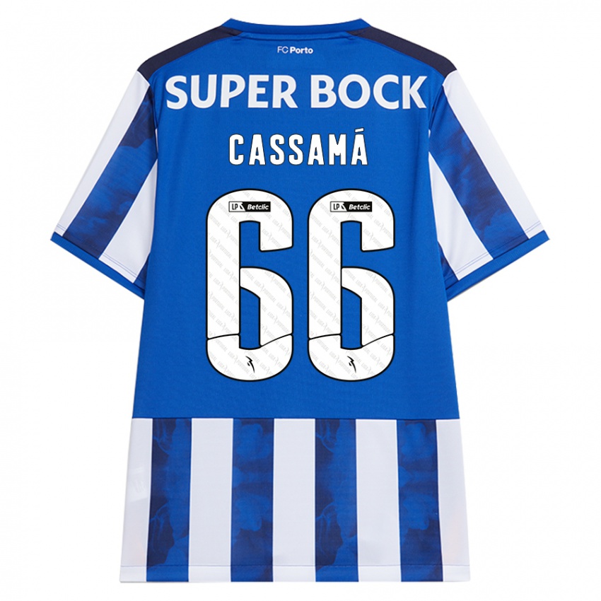 Hombre Camiseta Adramane Cassamá #66 Azul Blanco 1ª Equipación 2024/25 La Camisa México