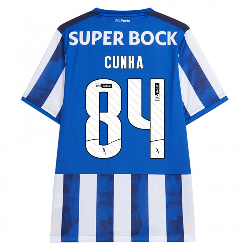 Hombre Camiseta Martim Cunha #84 Azul Blanco 1ª Equipación 2024/25 La Camisa México