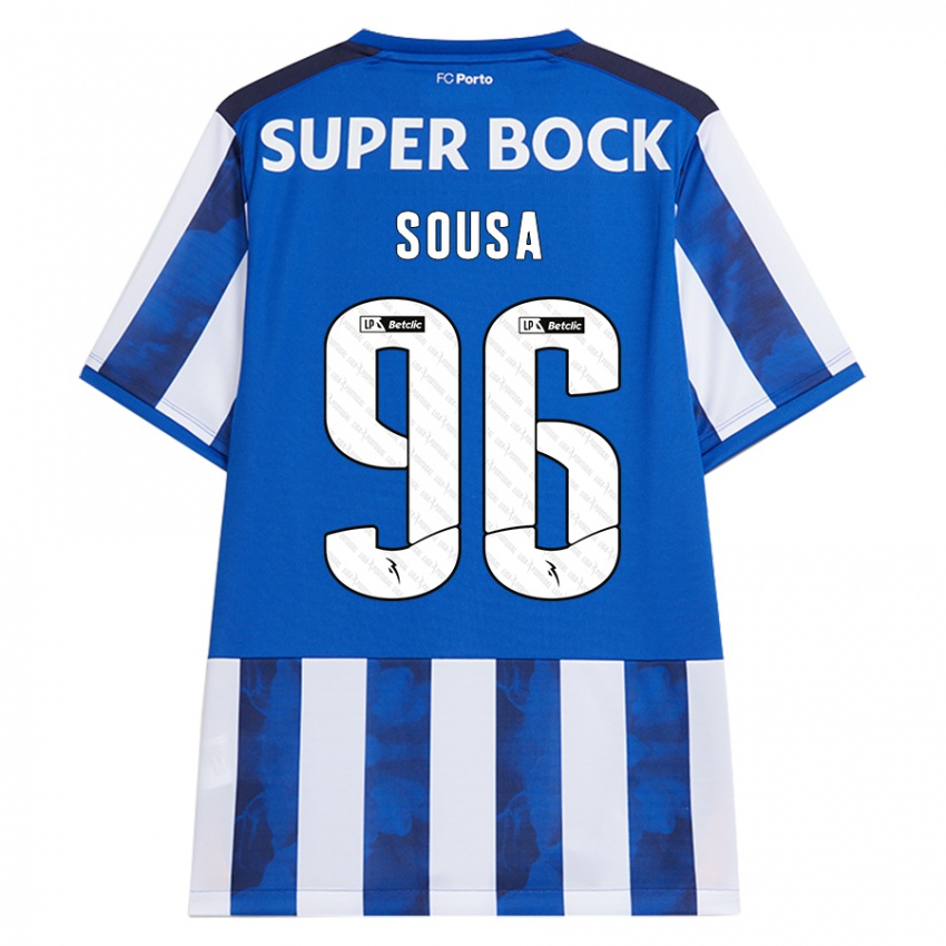 Hombre Camiseta Filipe Sousa #96 Azul Blanco 1ª Equipación 2024/25 La Camisa México