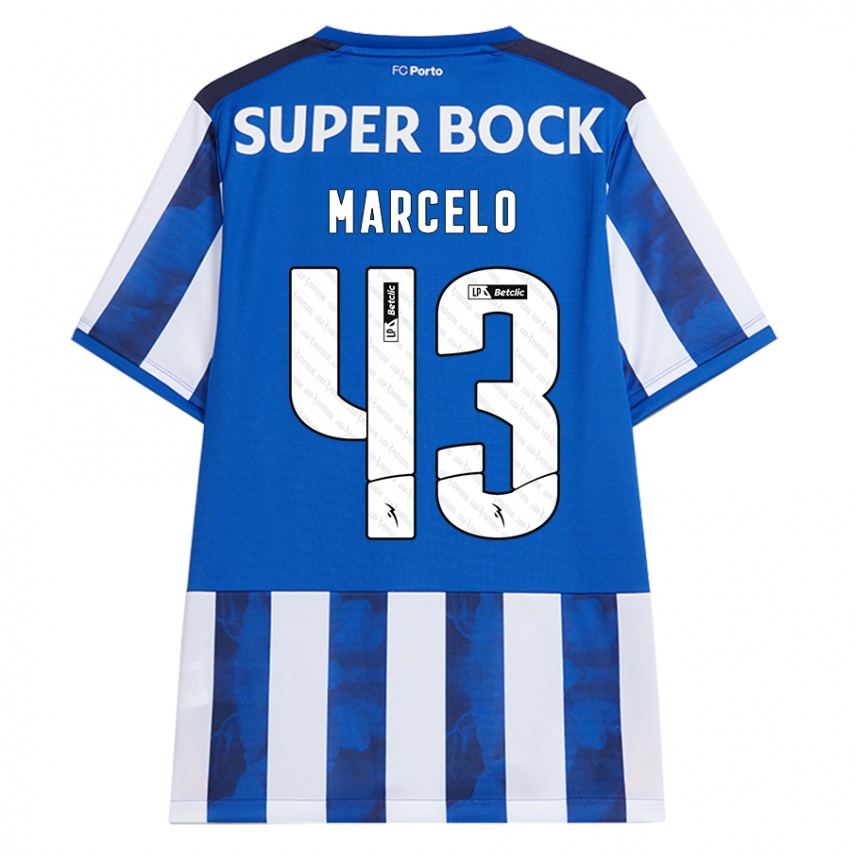 Hombre Camiseta Joao Marcelo #43 Azul Blanco 1ª Equipación 2024/25 La Camisa México