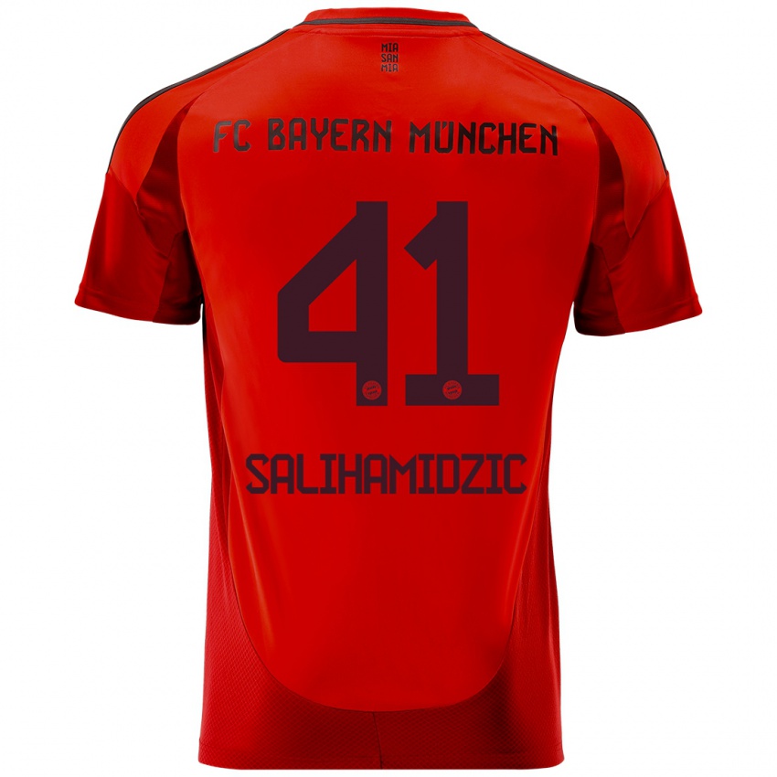 Hombre Camiseta Nick Salihamidzic #41 Rojo 1ª Equipación 2024/25 La Camisa México