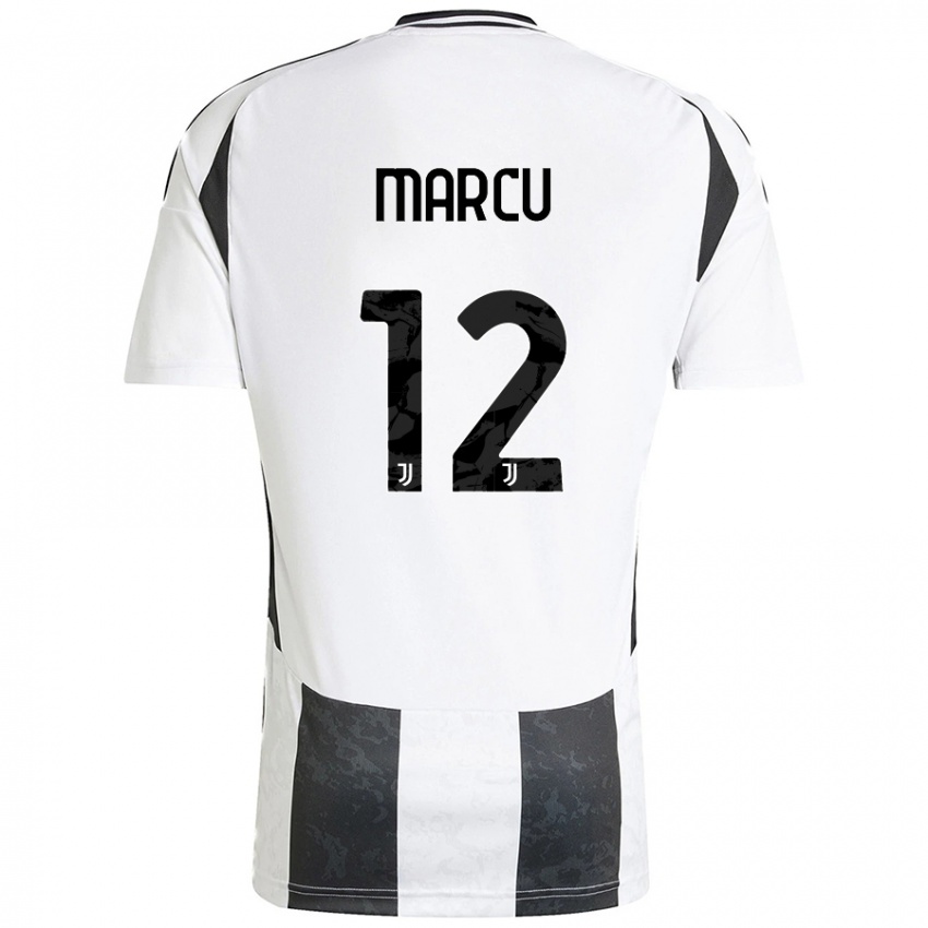 Hombre Camiseta Alessio Marcu #12 Blanco Negro 1ª Equipación 2024/25 La Camisa México