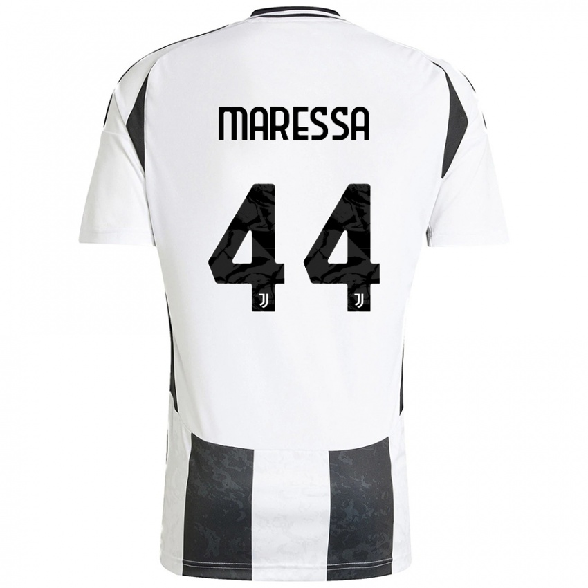 Hombre Camiseta Tommaso Maressa #44 Blanco Negro 1ª Equipación 2024/25 La Camisa México