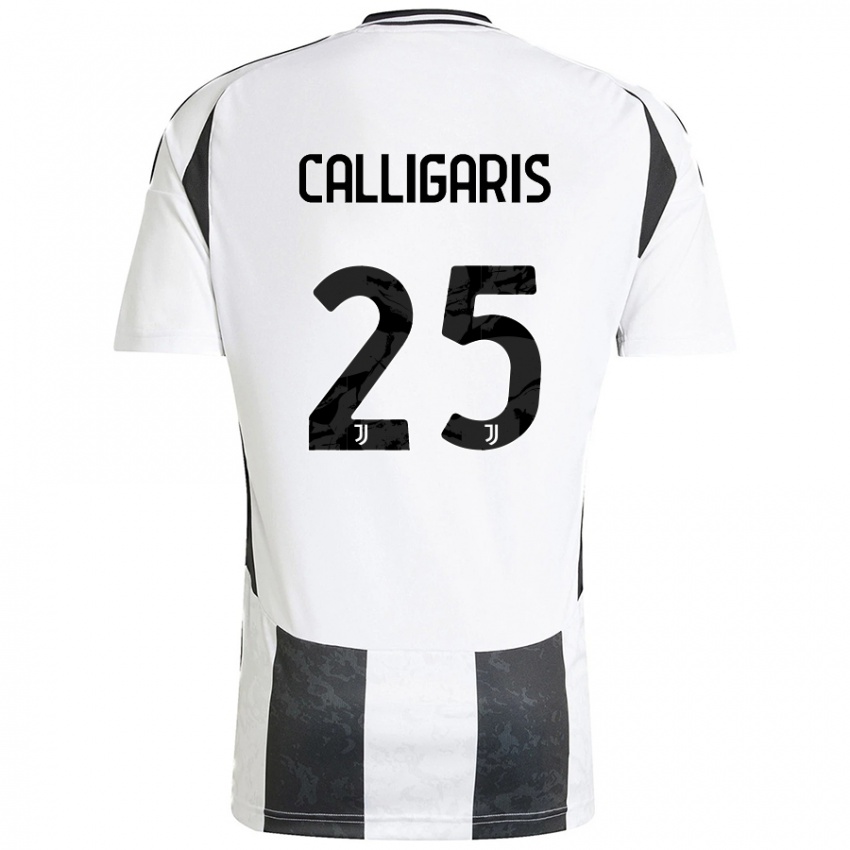 Hombre Camiseta Viola Calligaris #25 Blanco Negro 1ª Equipación 2024/25 La Camisa México