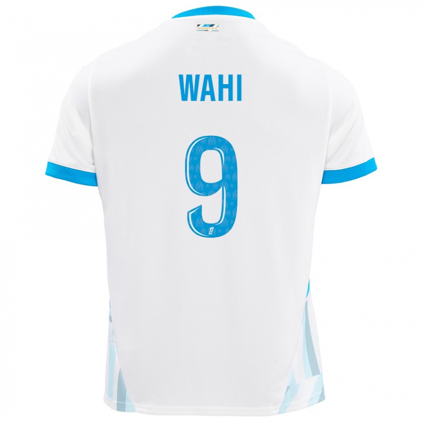 Hombre Camiseta Elye Wahi #9 Blanco Azul Cielo 1ª Equipación 2024/25 La Camisa México