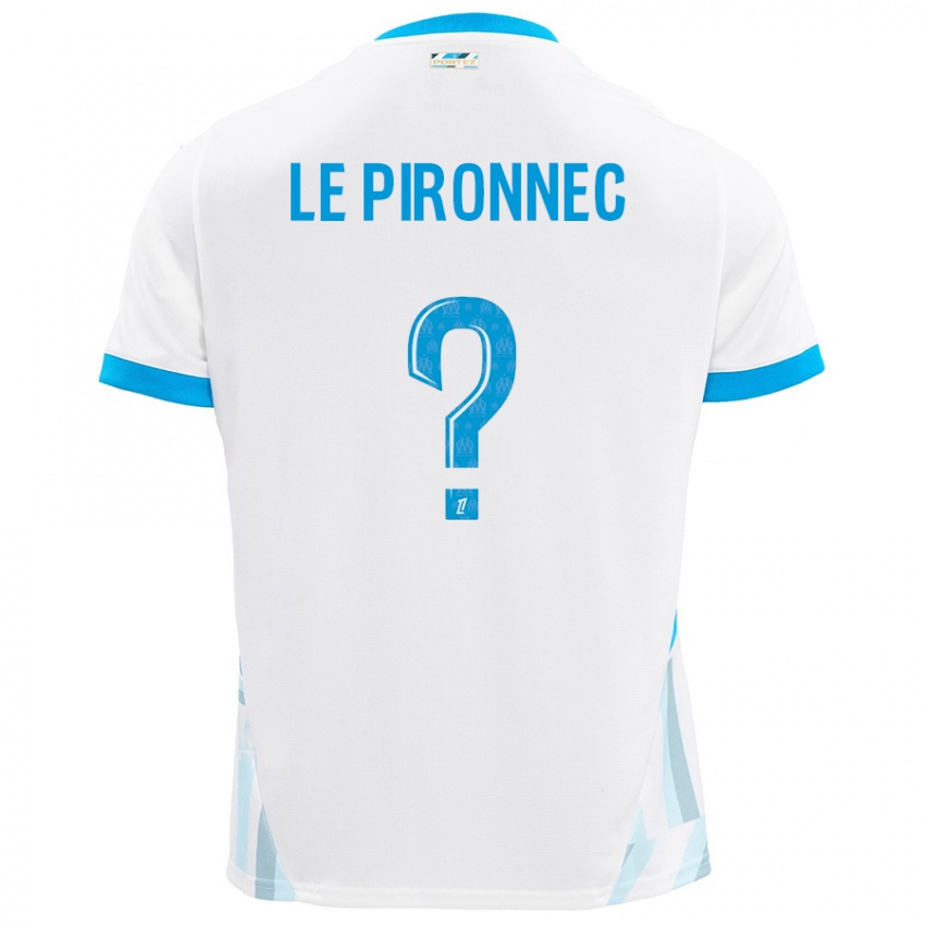 Hombre Camiseta Kélian Le Pironnec #0 Blanco Azul Cielo 1ª Equipación 2024/25 La Camisa México