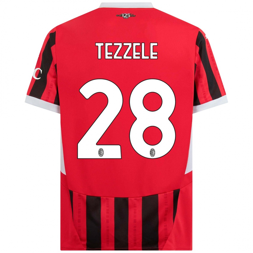 Hombre Camiseta Matteo Tezzele #28 Rojo Negro 1ª Equipación 2024/25 La Camisa México