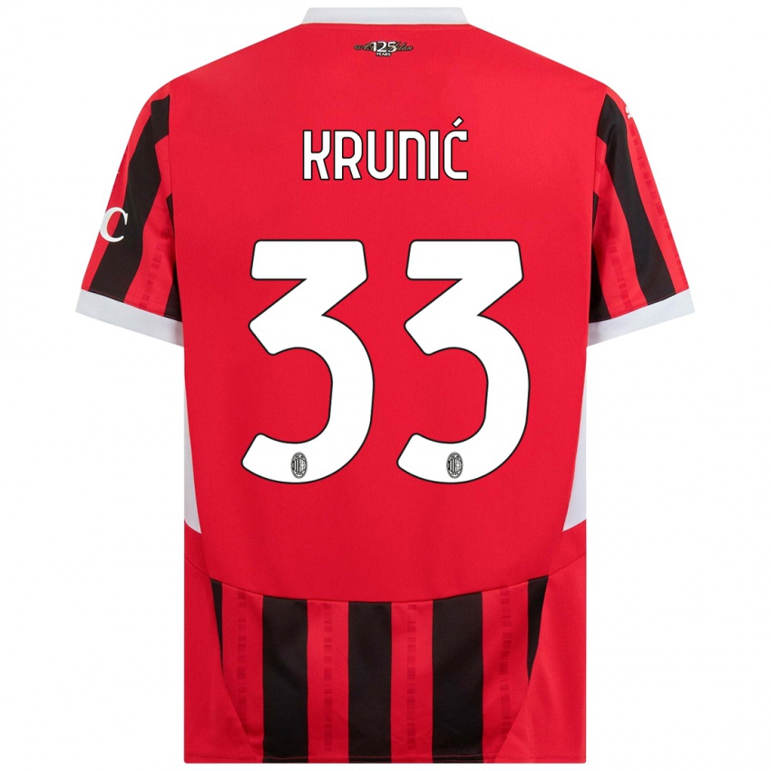 Hombre Camiseta Rade Krunic #33 Rojo Negro 1ª Equipación 2024/25 La Camisa México