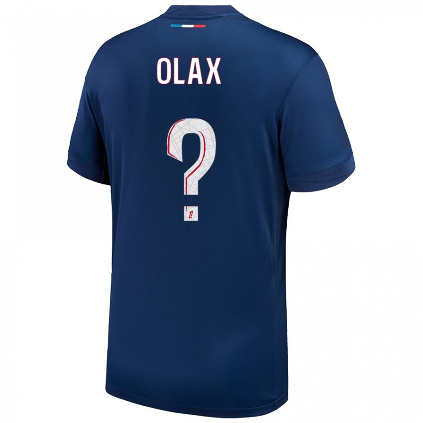 Hombre Camiseta Djamy Olax #0 Azul Marino Blanco 1ª Equipación 2024/25 La Camisa México