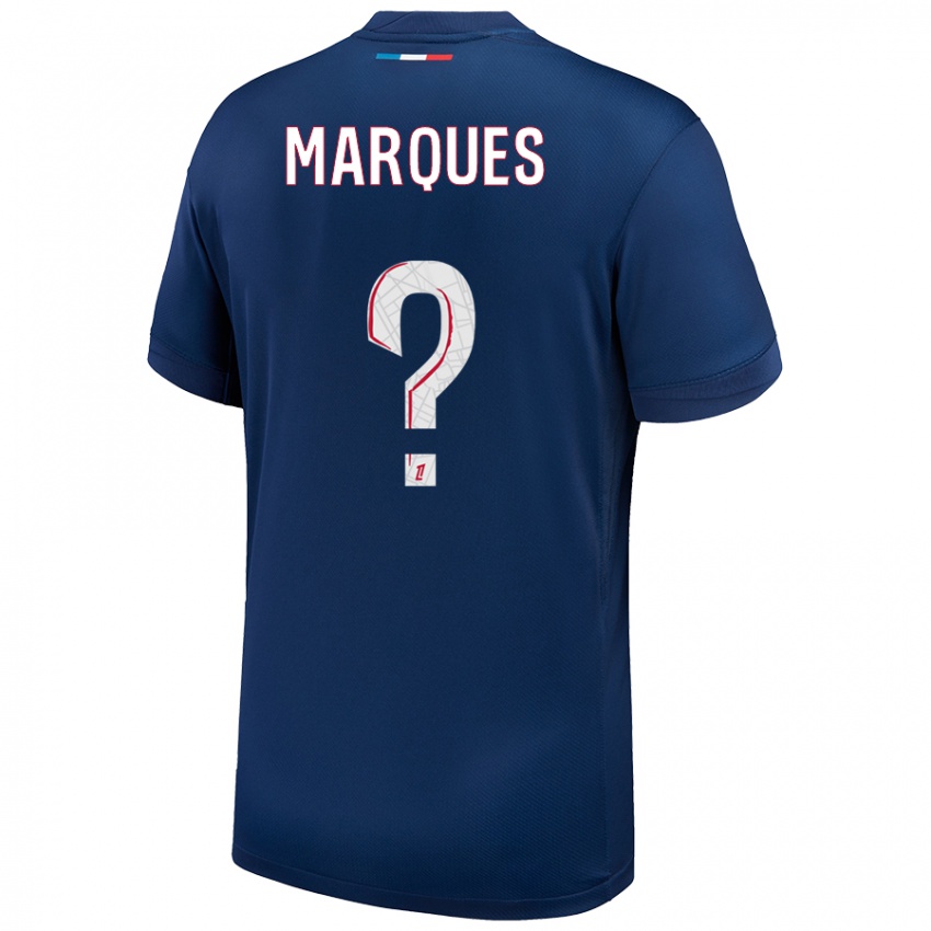 Hombre Camiseta Daniel Marques #0 Azul Marino Blanco 1ª Equipación 2024/25 La Camisa México