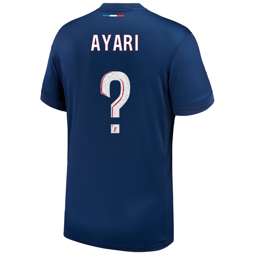 Hombre Camiseta Adam Ayari #0 Azul Marino Blanco 1ª Equipación 2024/25 La Camisa México