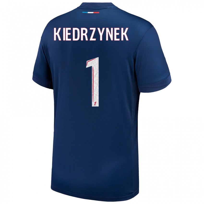 Hombre Camiseta Katarzyna Kiedrzynek #1 Azul Marino Blanco 1ª Equipación 2024/25 La Camisa México