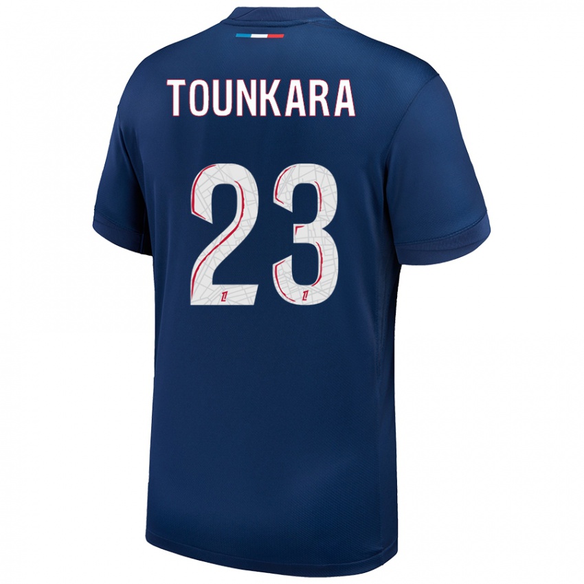 Hombre Camiseta Aïssatou Tounkara #23 Azul Marino Blanco 1ª Equipación 2024/25 La Camisa México