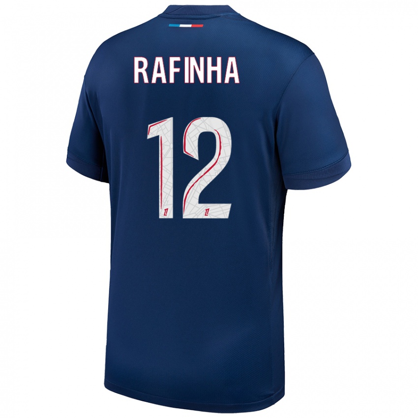 Hombre Camiseta Rafinha #12 Azul Marino Blanco 1ª Equipación 2024/25 La Camisa México