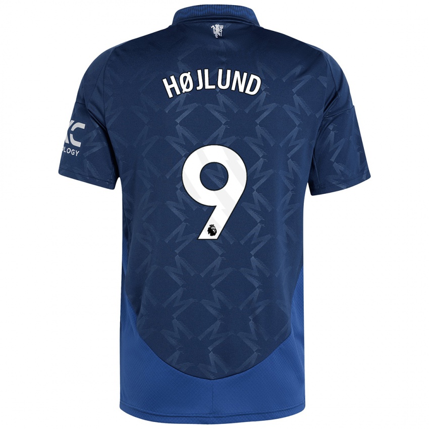 Hombre Camiseta Rasmus Højlund #9 Índigo 2ª Equipación 2024/25 La Camisa México