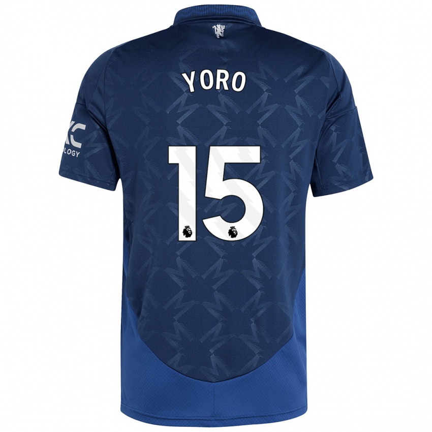 Hombre Camiseta Leny Yoro #15 Índigo 2ª Equipación 2024/25 La Camisa México