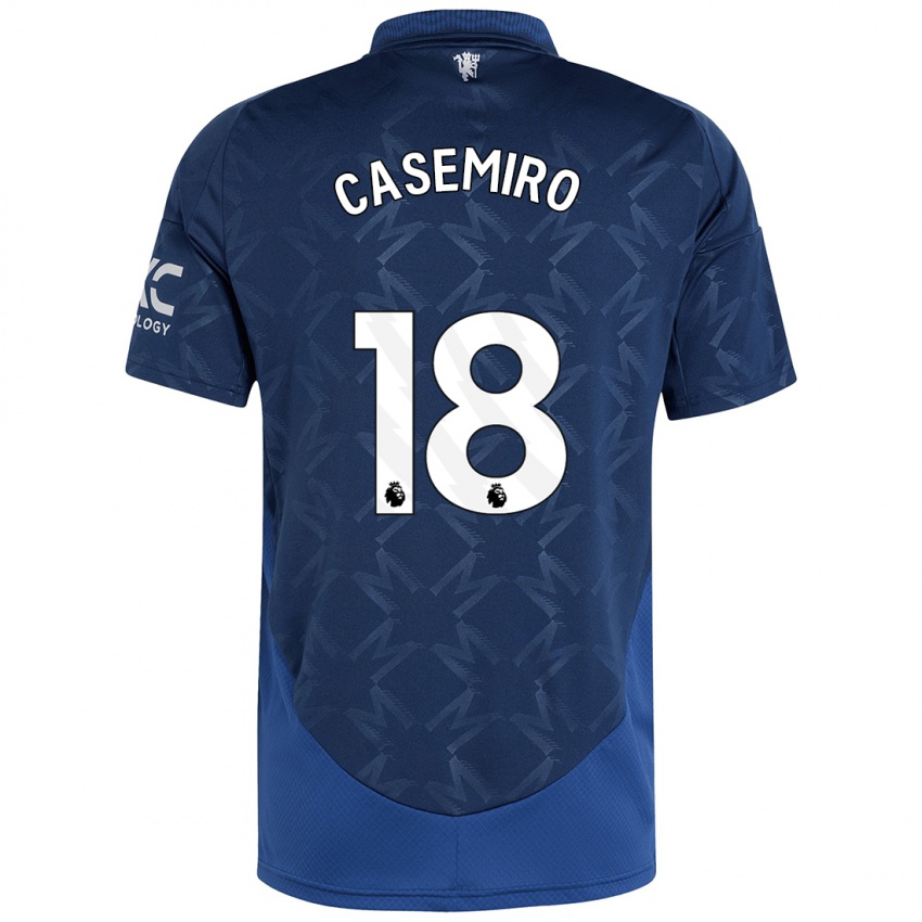 Hombre Camiseta Casemiro #18 Índigo 2ª Equipación 2024/25 La Camisa México