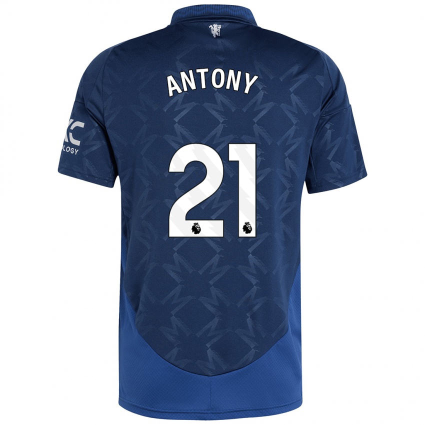 Hombre Camiseta Antony #21 Índigo 2ª Equipación 2024/25 La Camisa México