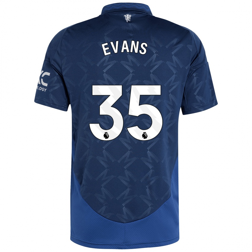 Hombre Camiseta Jonny Evans #35 Índigo 2ª Equipación 2024/25 La Camisa México