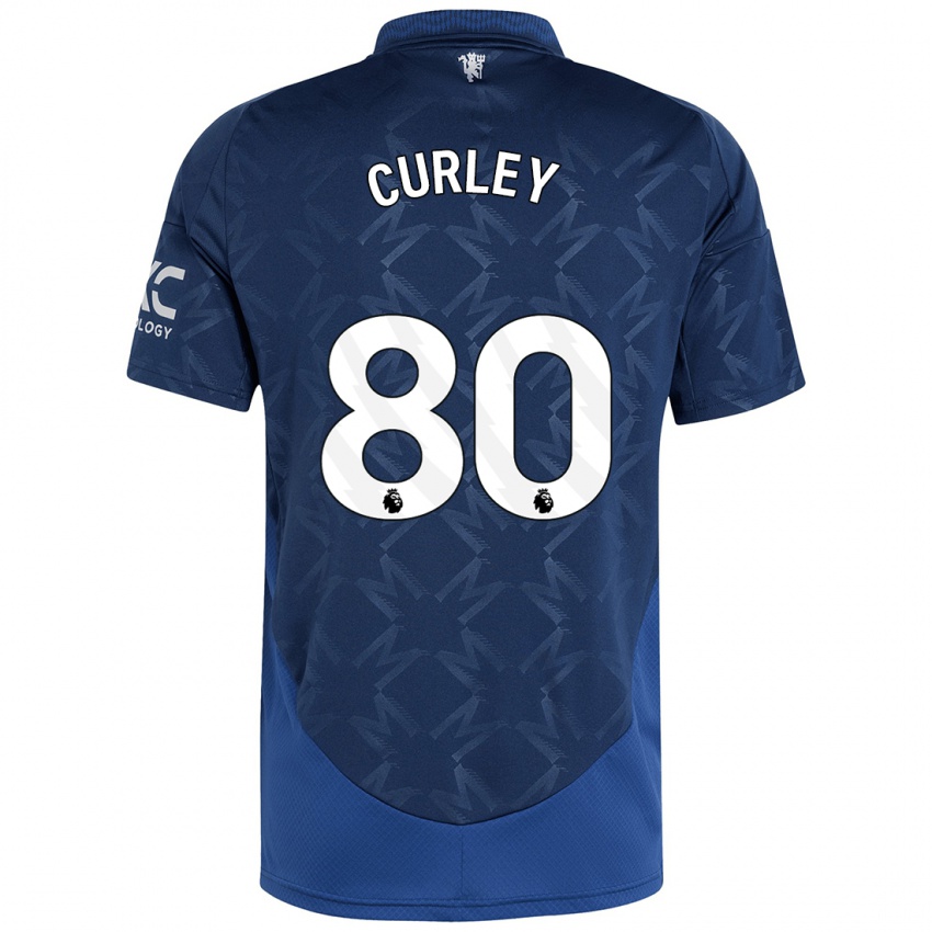 Hombre Camiseta Ruben Curley #80 Índigo 2ª Equipación 2024/25 La Camisa México