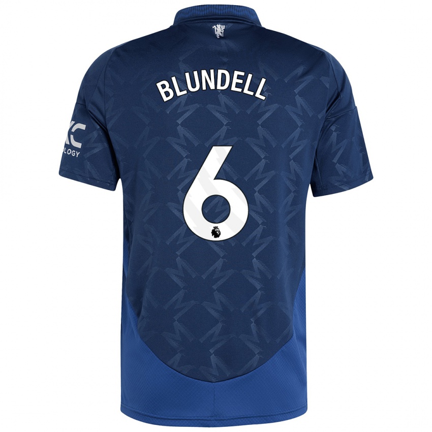 Hombre Camiseta Hannah Blundell #6 Índigo 2ª Equipación 2024/25 La Camisa México