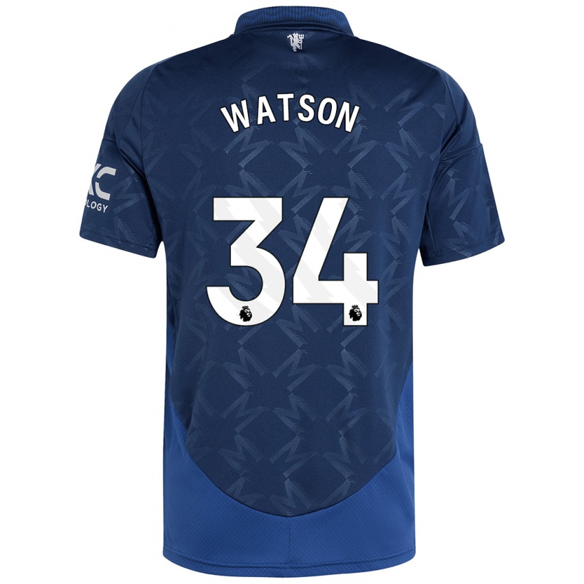 Hombre Camiseta Emma Watson #34 Índigo 2ª Equipación 2024/25 La Camisa México