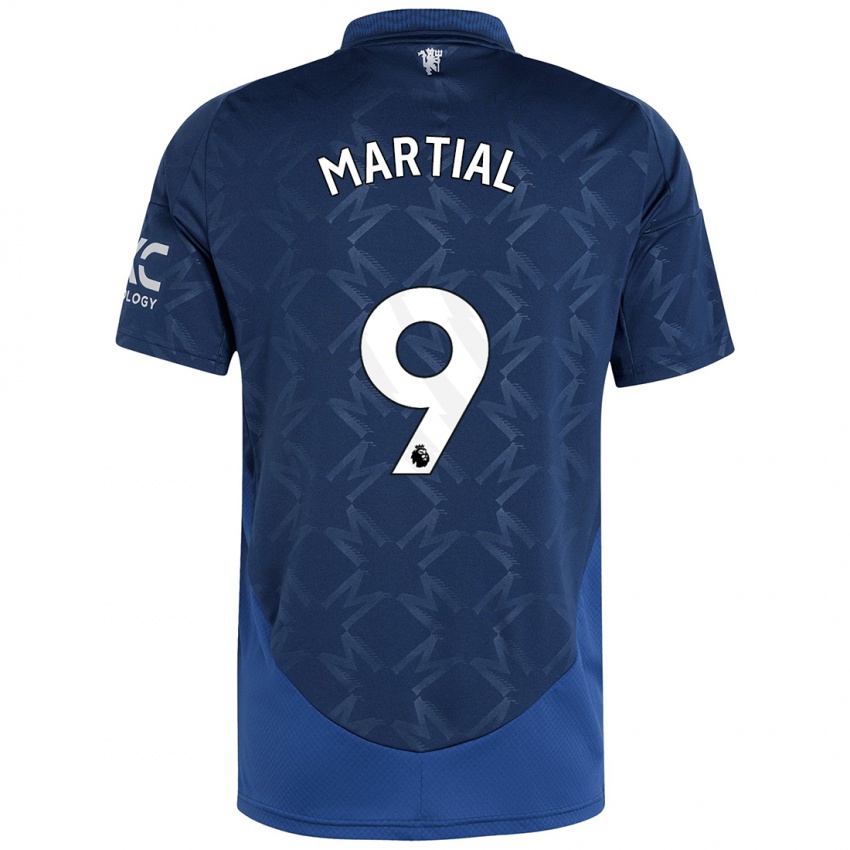 Hombre Camiseta Anthony Martial #9 Índigo 2ª Equipación 2024/25 La Camisa México