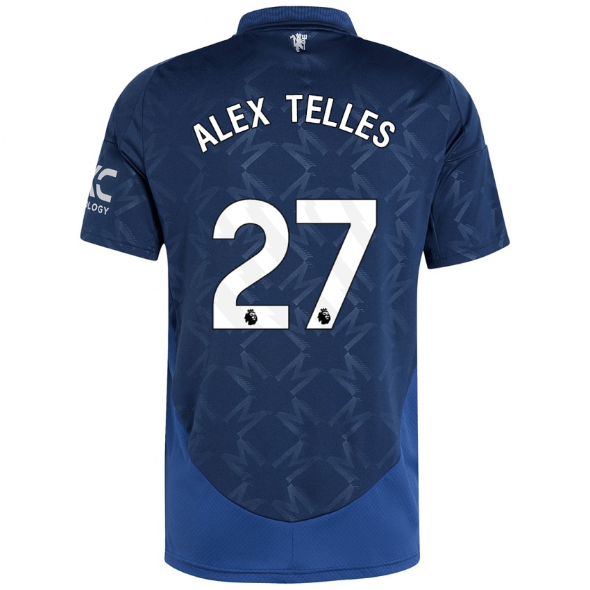 Hombre Camiseta Alex Nicolao Telles #27 Índigo 2ª Equipación 2024/25 La Camisa México