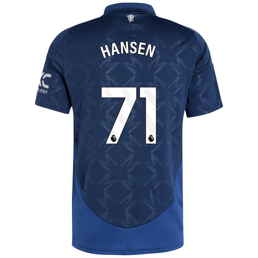 Hombre Camiseta Isak Hansen-Aaroen #71 Índigo 2ª Equipación 2024/25 La Camisa México