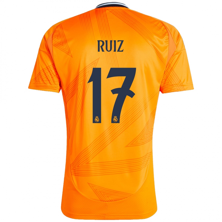 Hombre Camiseta David Ruiz #17 Naranja 2ª Equipación 2024/25 La Camisa México