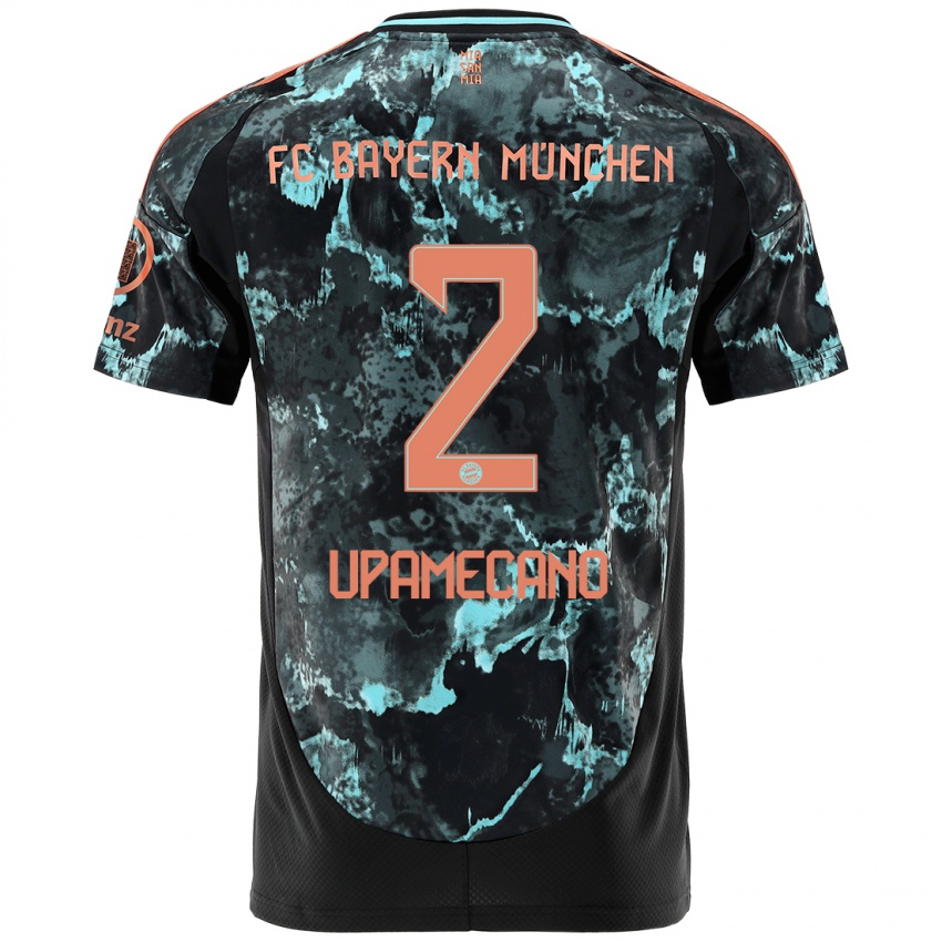 Hombre Camiseta Dayot Upamecano #2 Negro 2ª Equipación 2024/25 La Camisa México