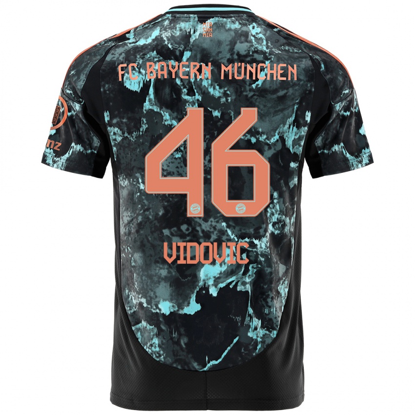 Hombre Camiseta Gabriel Vidovic #46 Negro 2ª Equipación 2024/25 La Camisa México