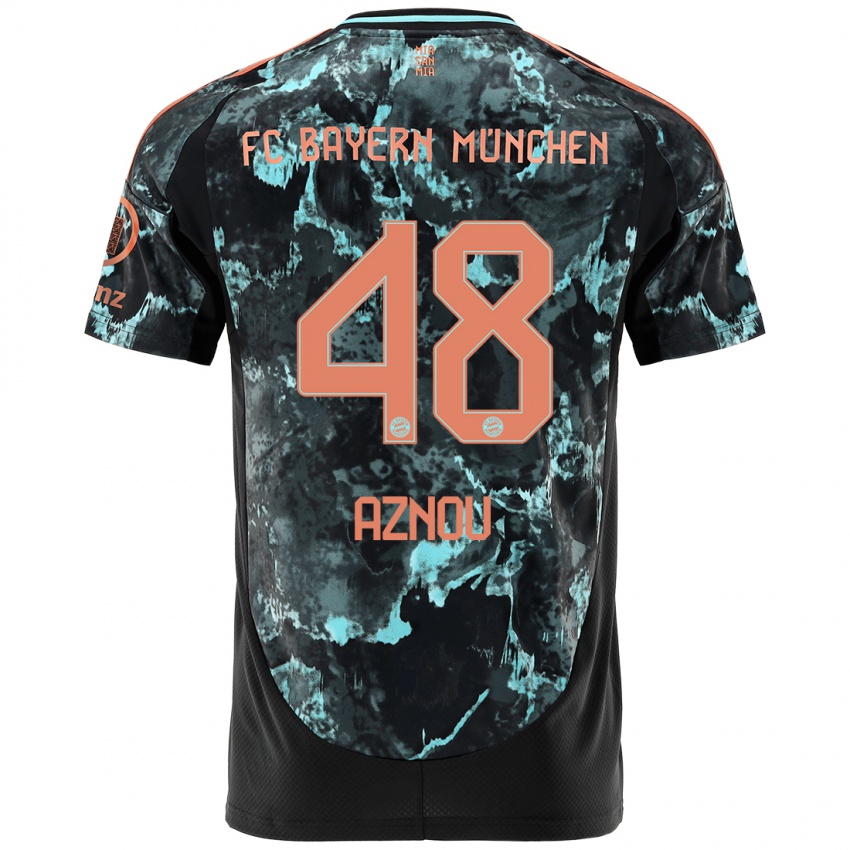 Hombre Camiseta Adam Aznou #48 Negro 2ª Equipación 2024/25 La Camisa México