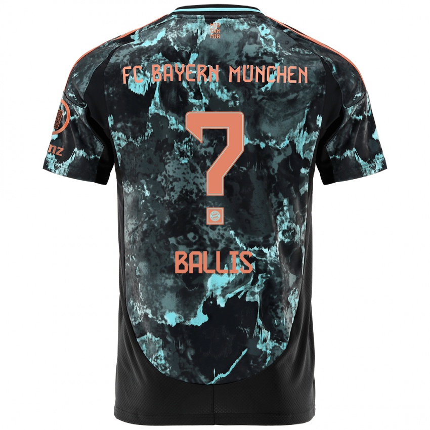 Hombre Camiseta Benjamin Ballis #0 Negro 2ª Equipación 2024/25 La Camisa México