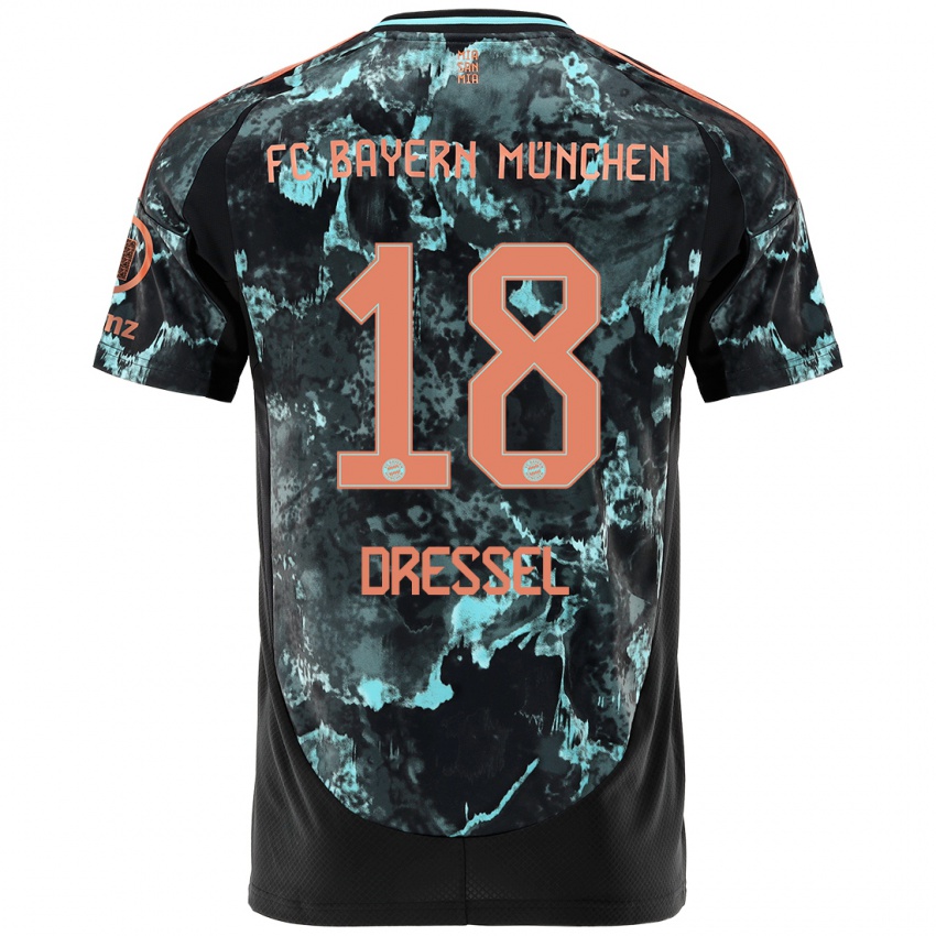 Hombre Camiseta Timon Dressel #18 Negro 2ª Equipación 2024/25 La Camisa México