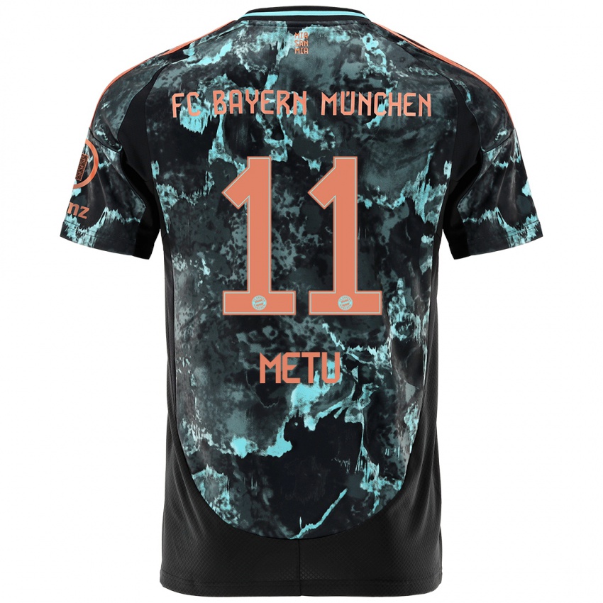 Hombre Camiseta Emilian Metu #11 Negro 2ª Equipación 2024/25 La Camisa México