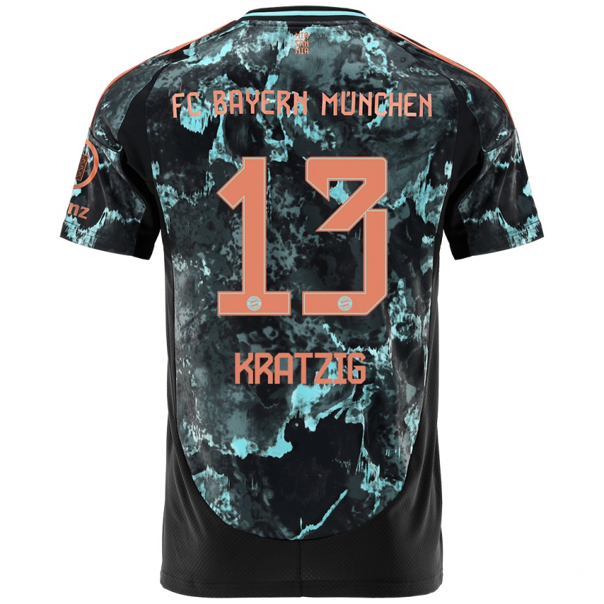 Hombre Camiseta Frans Kratzig #13 Negro 2ª Equipación 2024/25 La Camisa México