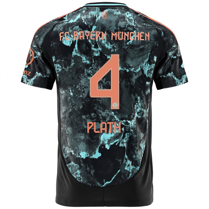 Hombre Camiseta Max Plath #4 Negro 2ª Equipación 2024/25 La Camisa México